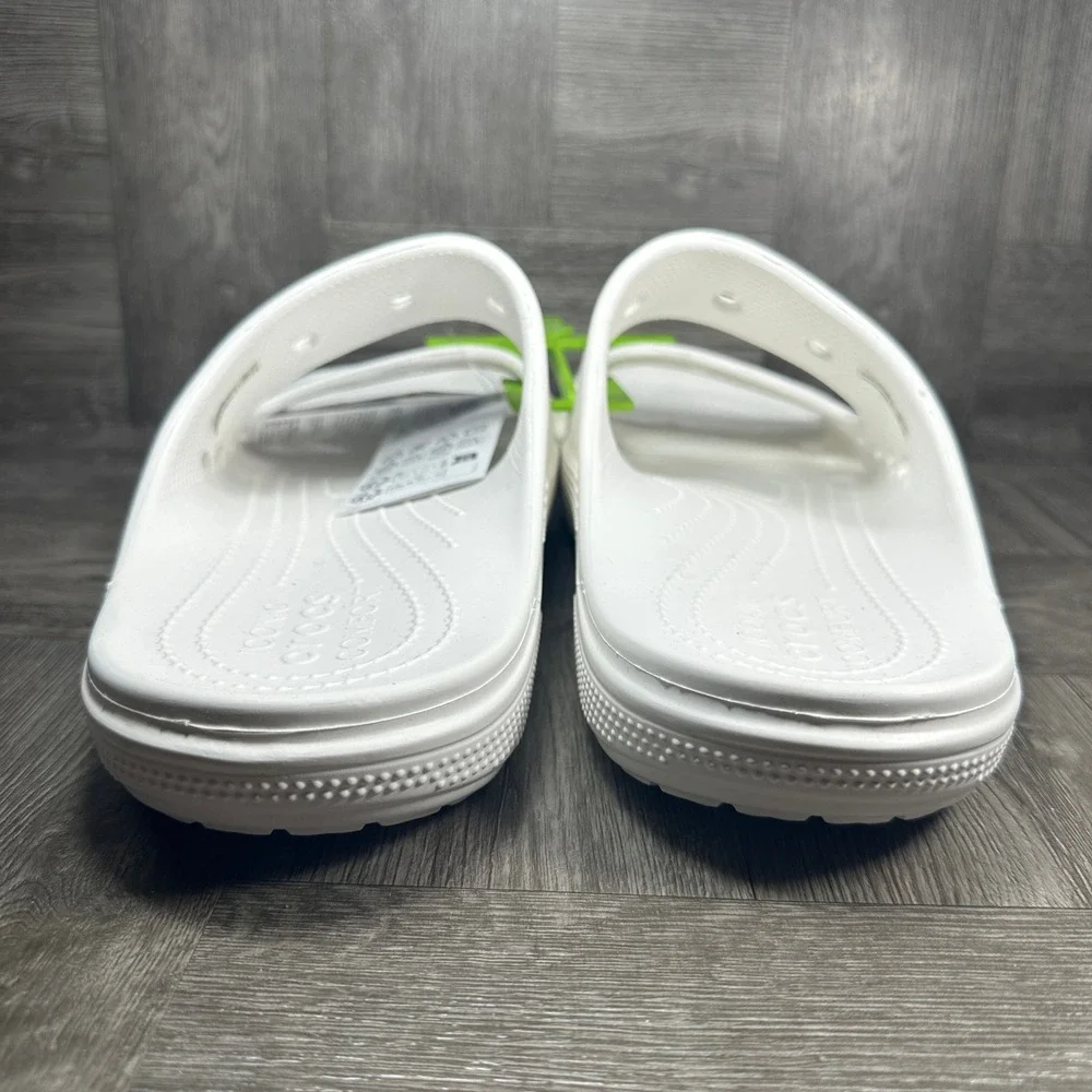 Crocs Baya Sandal Mens 13 White Lightweight Breathable Casual Slides NEW